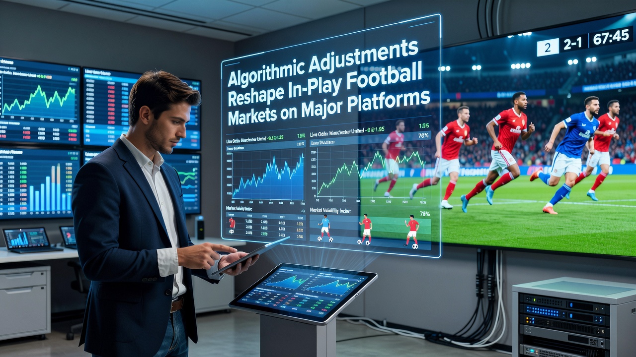 Live football betting interface showing rapid odds updates during a match