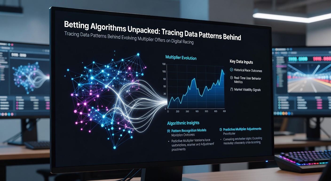 Visualization of evolving multiplier curves plotted against historical race data patterns on a digital exchange dashboard
