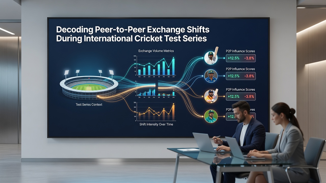 Live trading screen capturing peer-to-peer cricket exchange movements during a test match