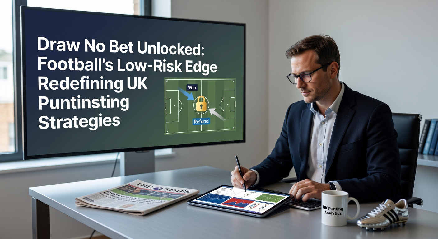 Football pitch with overlaid betting odds showing Draw No Bet options during a tense match