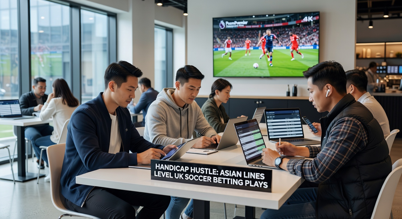 Close-up of a betting slip showing Asian handicap options for a Premier League level line match, with odds fluctuating live