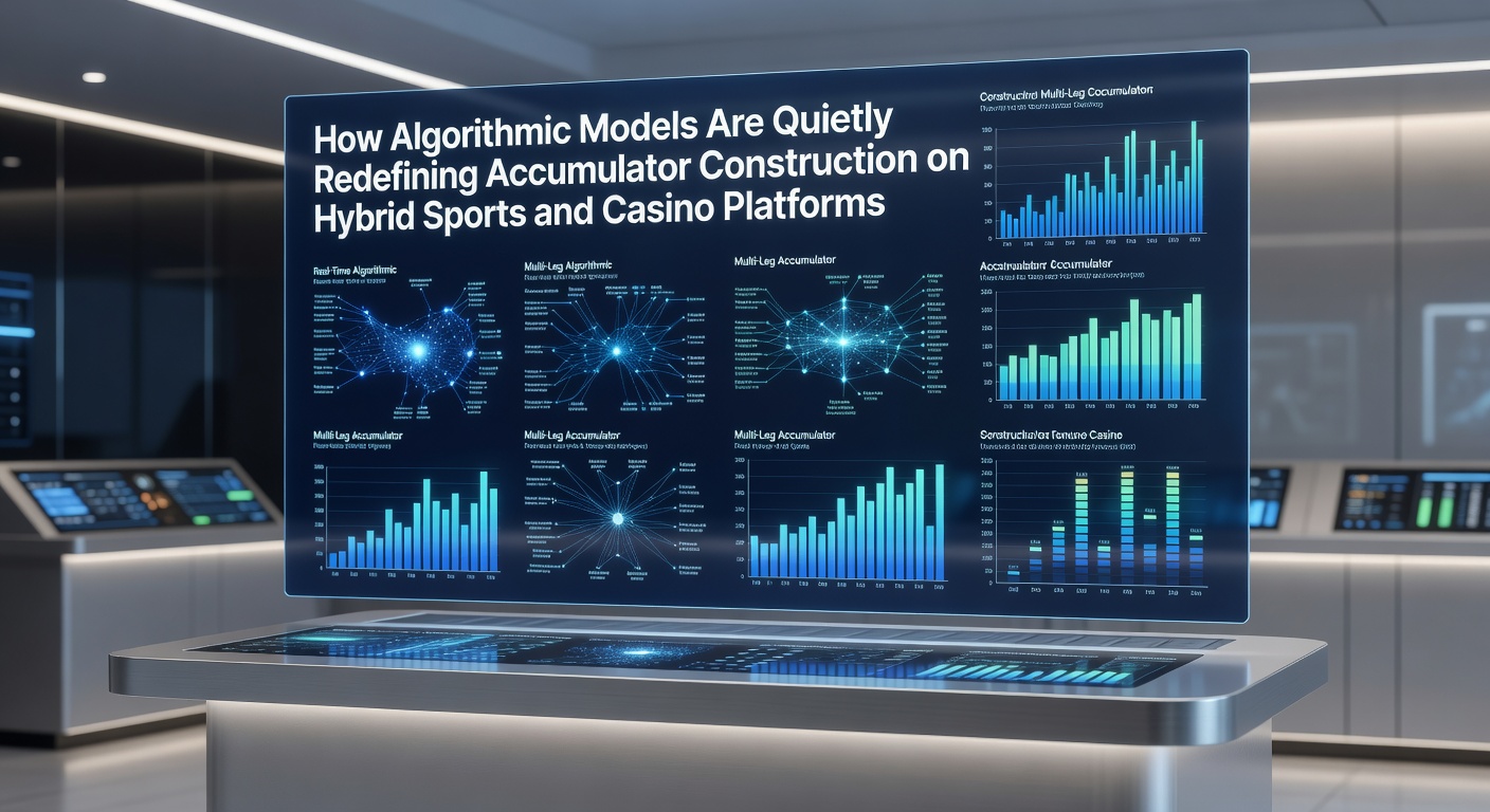 Algorithmic systems analyzing multi-leg accumulator bets on a hybrid sports and casino platform dashboard