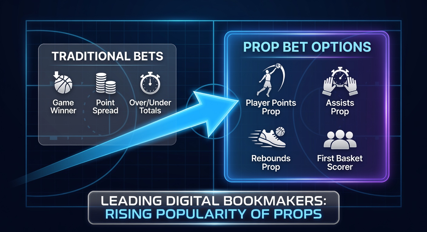 Digital betting interface showing basketball prop bet options for player performance markets