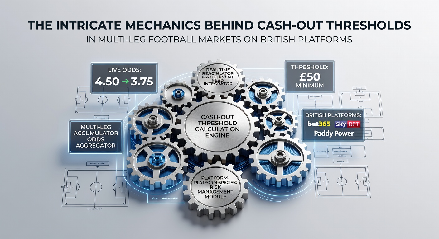 Diagram illustrating cash-out calculation flow for multi-leg football accumulators on British betting platforms