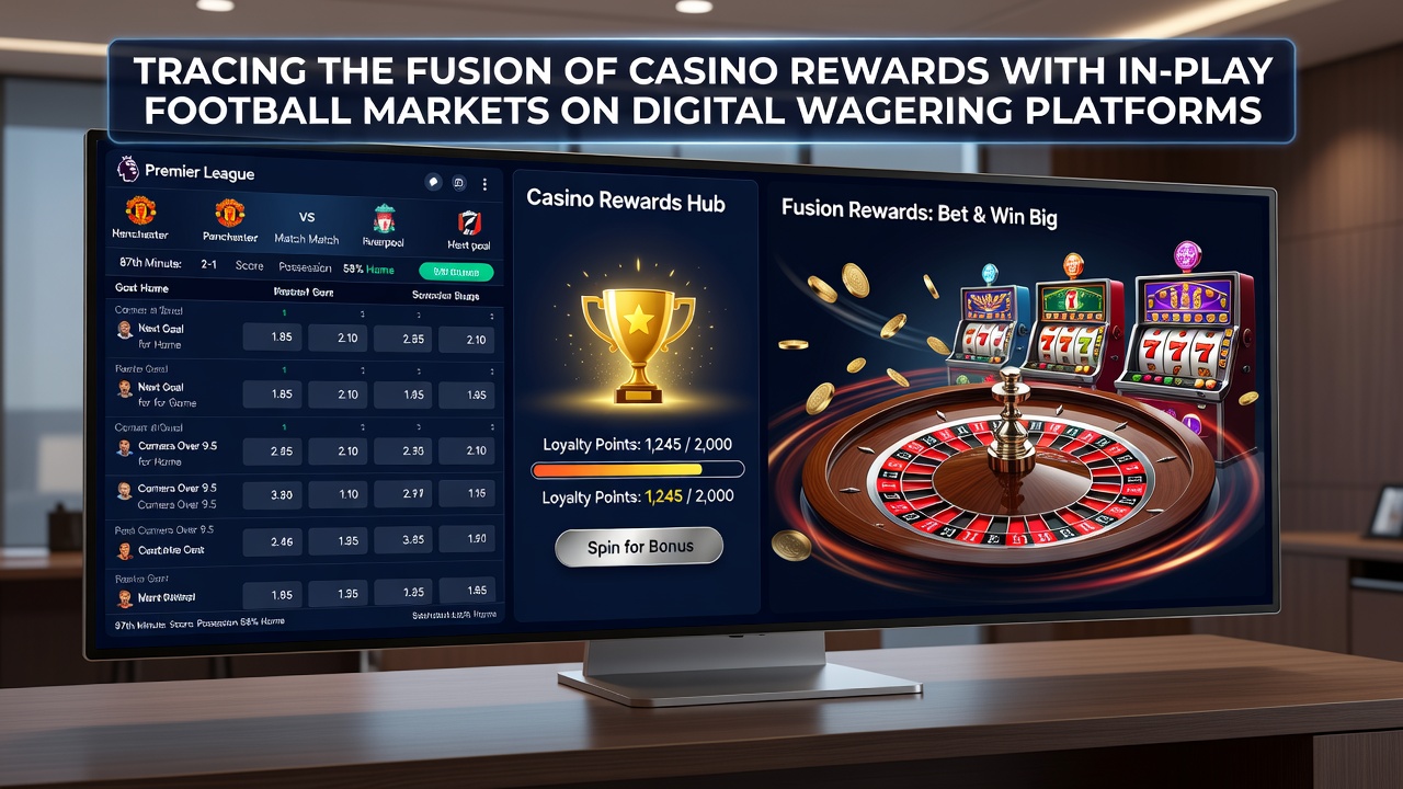 User dashboard displaying casino loyalty points converting to live football bet stakes