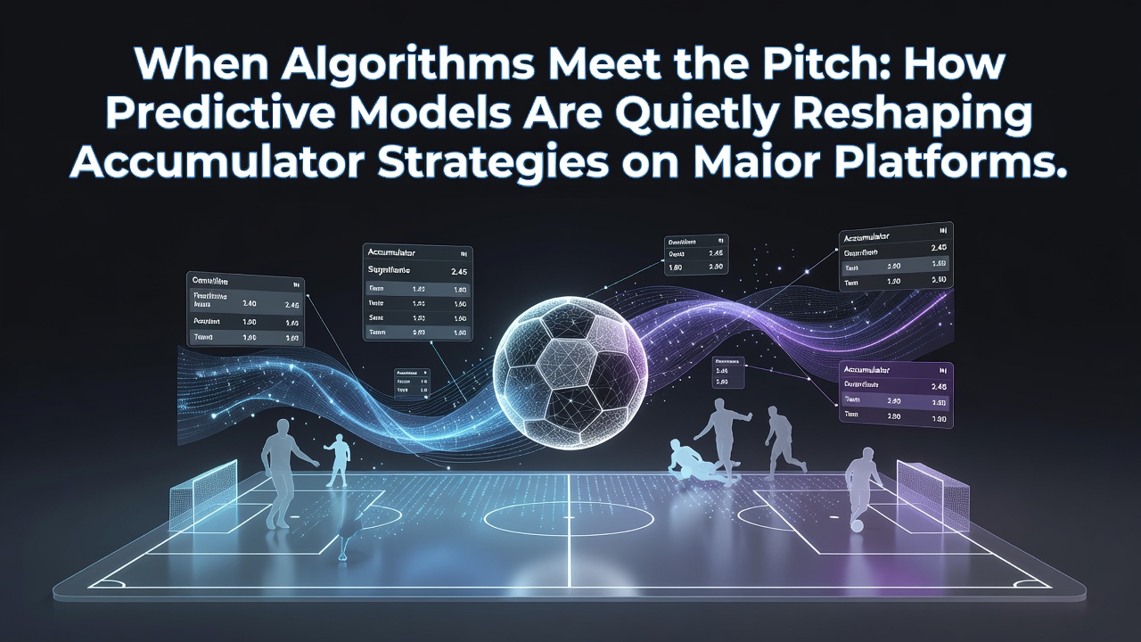 Illustration of predictive algorithms analyzing football match data on a digital betting interface